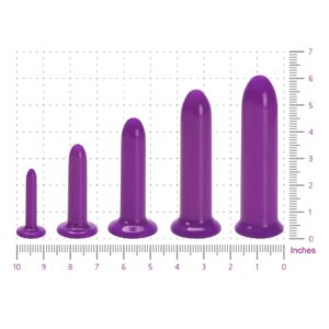 OptiCare 5-piece vaginal dilator set for vaginismus, dyspareunia, and pelvic therapy